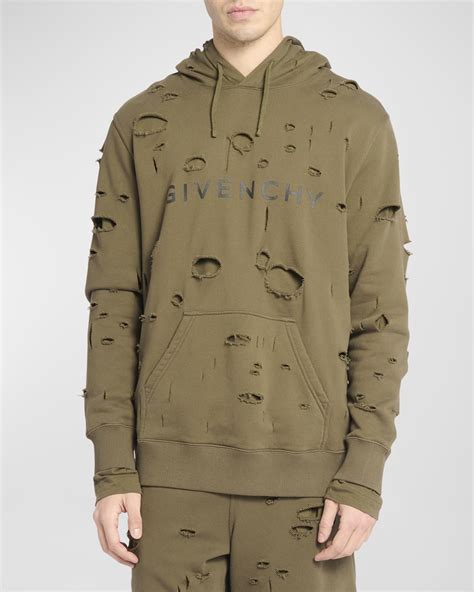 givenchy hoodie colorful|givenchy men's destroyed hoodie.